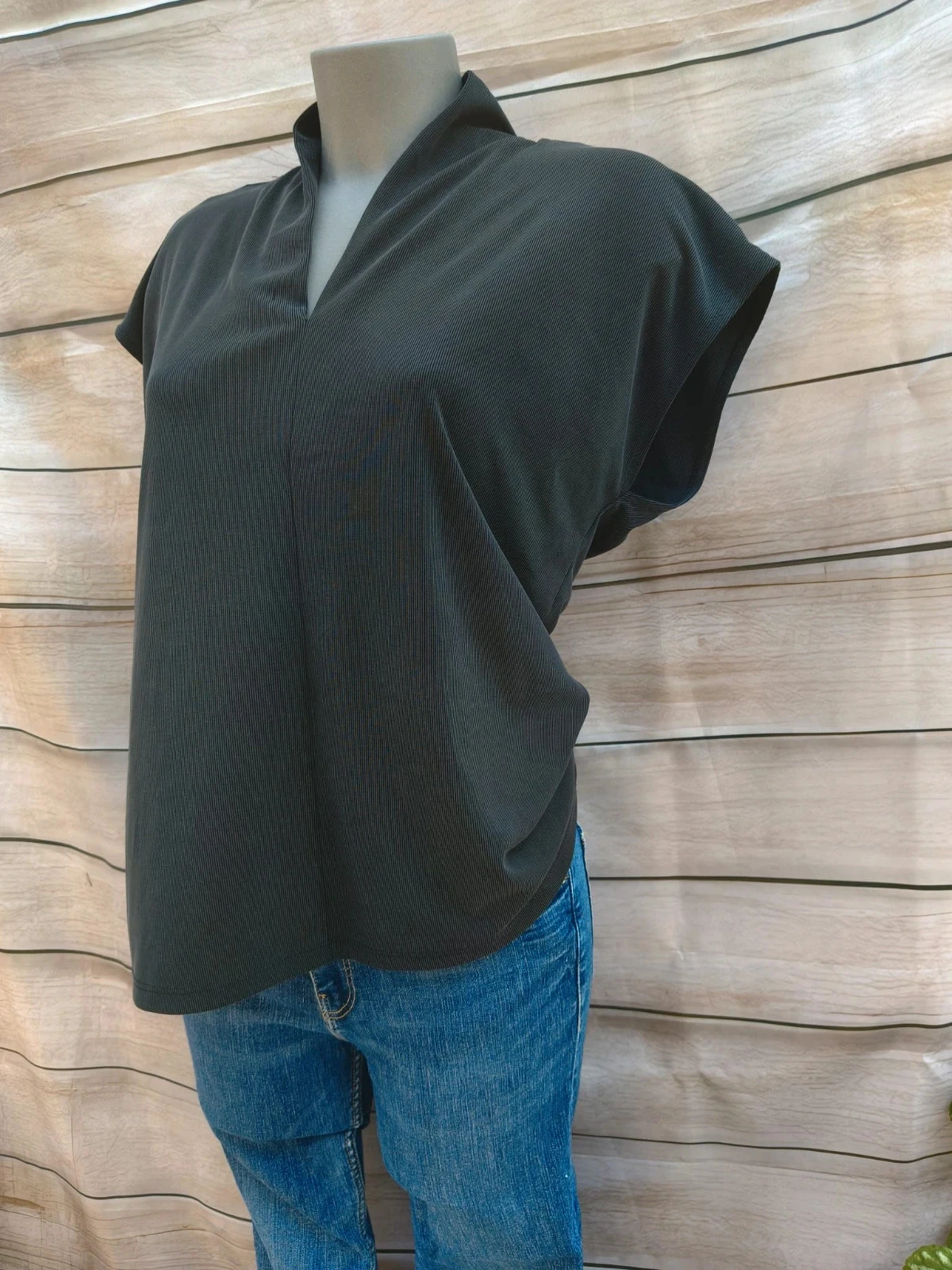Blusa plissada preta Trucco - Tamanho L 💜 – photo 2